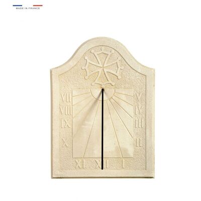 Reloj de sol Toulouse Cruz patrón piedra natural 31cmx45cm