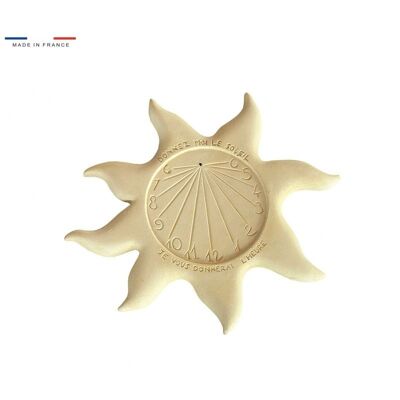 Sundial Sun motif aged natural stone 40cmx40cm