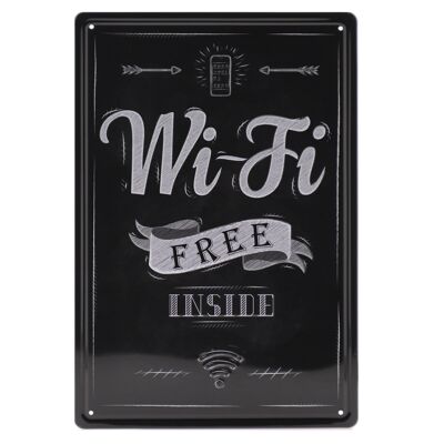 Wifi inside metalen bord 20x30cm