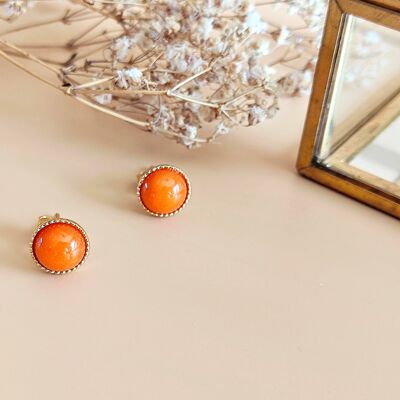 The Classic Orange Agate Earrings