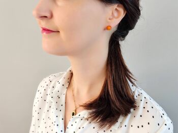 Boucles d'oreilles La Classique Agate Orange 4