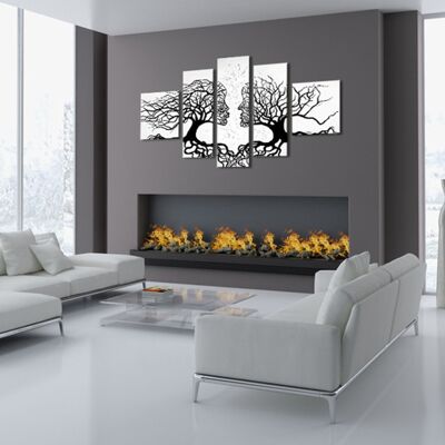 Kissing Trees Abstract Painting