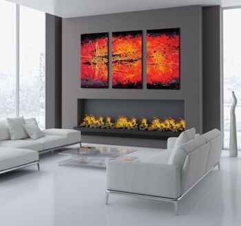 Lava Tableau Peinture Triptyque