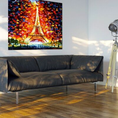 Contemporary Painting Eiffel Tower in Color