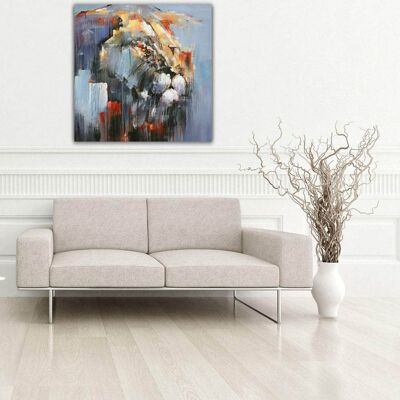 Abstract lion painting canvas