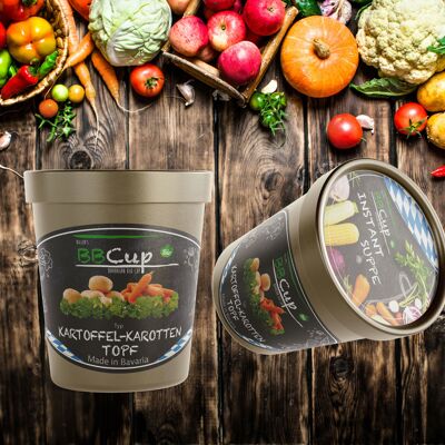 Billers Organic BBCup Sopa Instantánea de Patatas y Zanahorias