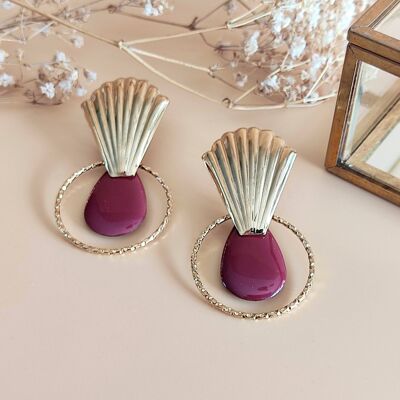 La Solaire burgundy earrings