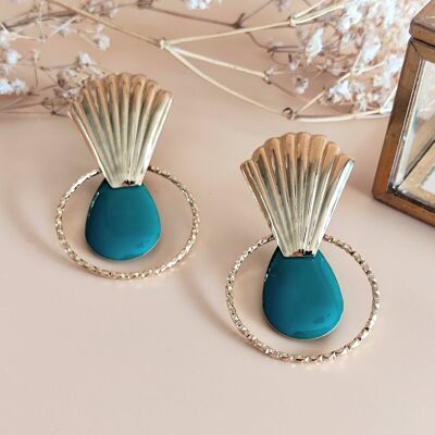 La Solaire green earrings