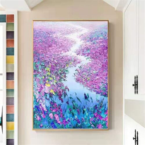 Peinture sur toile design riviere