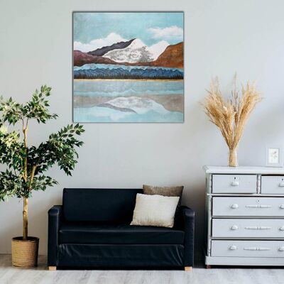 Mountain reflection design painting