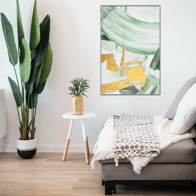 Green gold painting