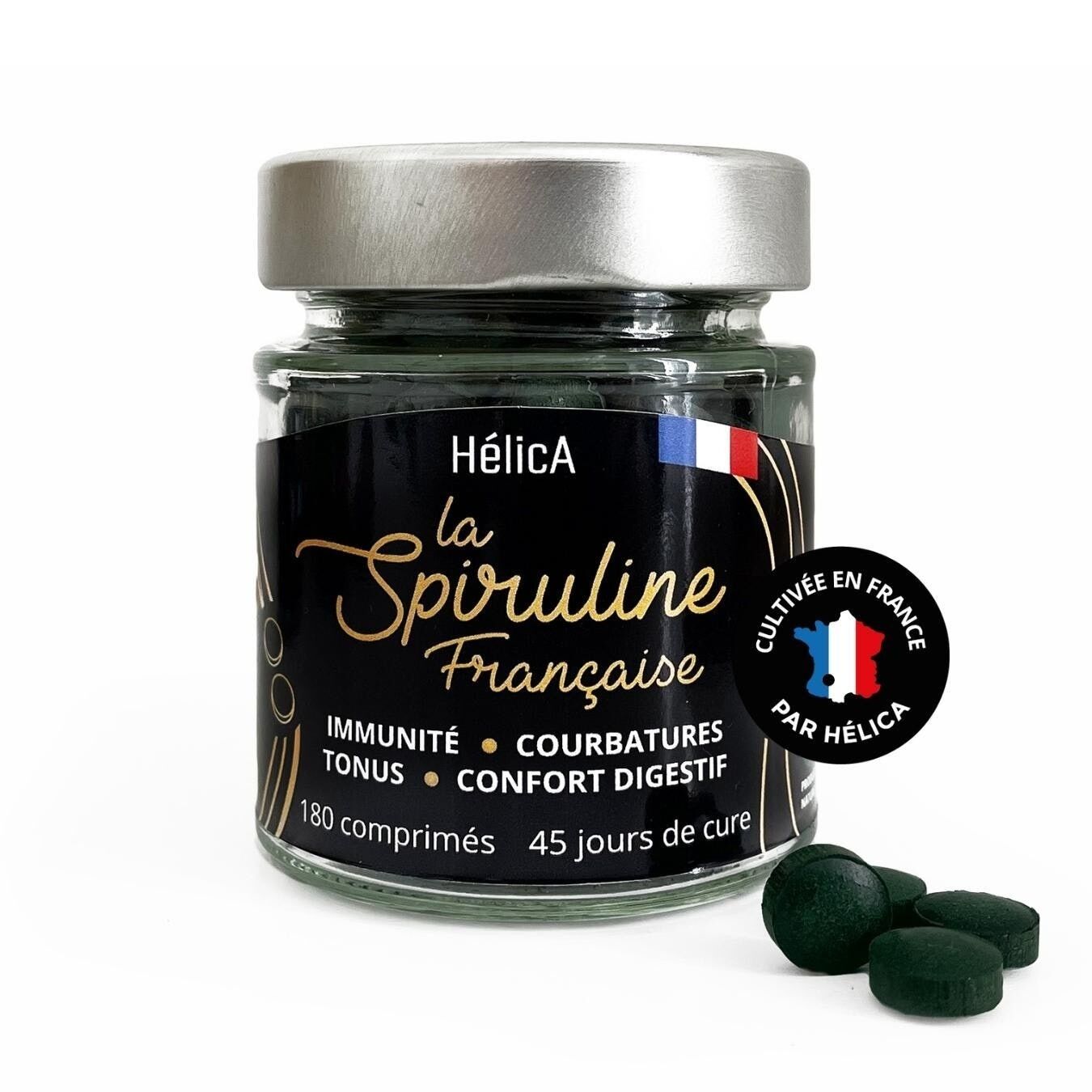 Espirulina cultivada en Francia 180 Comprimidos