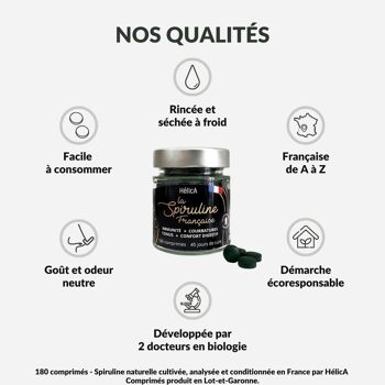 Spiruline cultivée en France 180 Comprimés 2