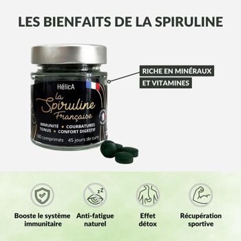 Spiruline cultivée en France 180 Comprimés 3