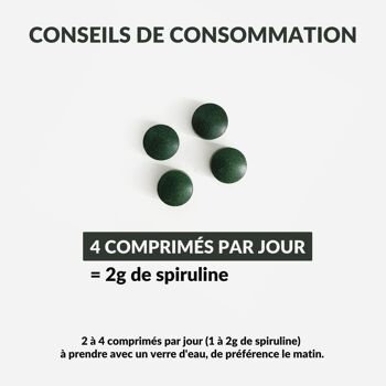 Spiruline cultivée en France 180 Comprimés 4