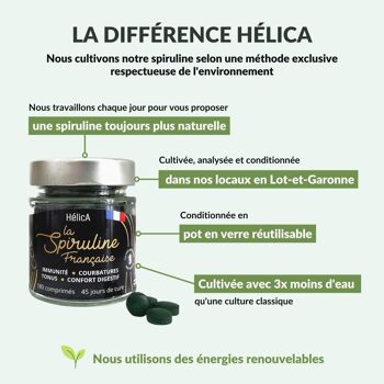 Spiruline cultivée en France 180 Comprimés 7