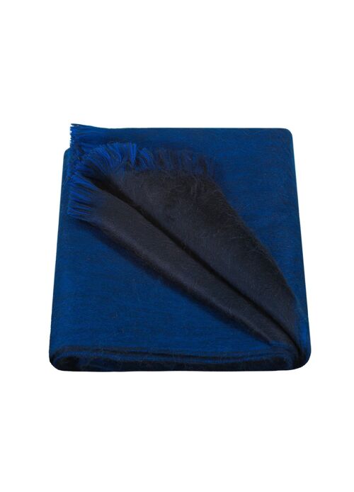 Scarf/Shawl Double Royal Blue, Cobalt Blue - Alpaca Wool