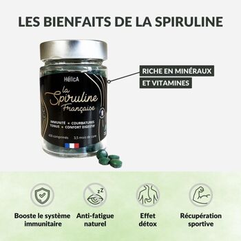 Spiruline cultivée en France 420 Comprimés 4