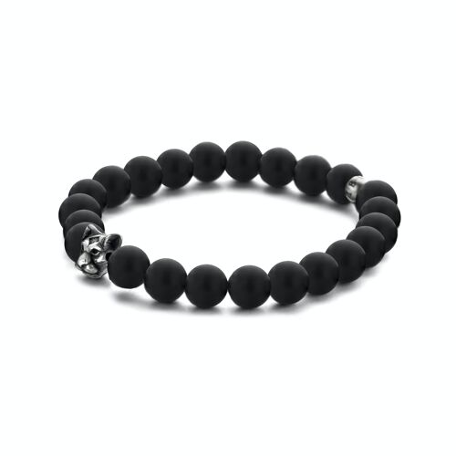 Kaliber Matt Black Agate Bracelet Panther Logo IPS Vintage 6mm/20cm