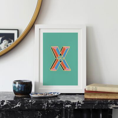 Letter X Alphabet Print