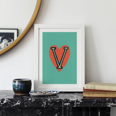 Letter V Alphabet Print