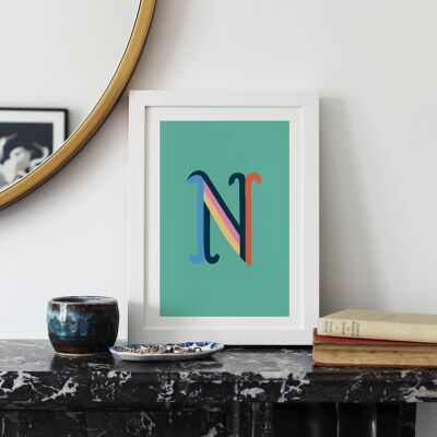 Letter N Alphabet Print