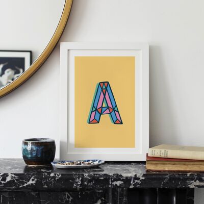 Letter A Alphabet Print