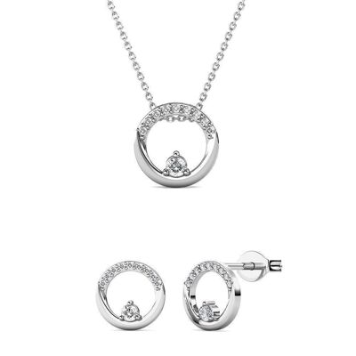 Clarine Set: Silver and Crystal