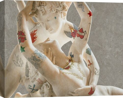 Quadro romantico su tela: Steven Hill, Amanti tatuati (Amore e Psiche)