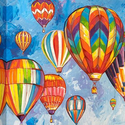 Picture on canvas: Luigi Florio, Parade of balloons, detail