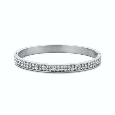 CO88 bangle with white 2 rows crystal ips