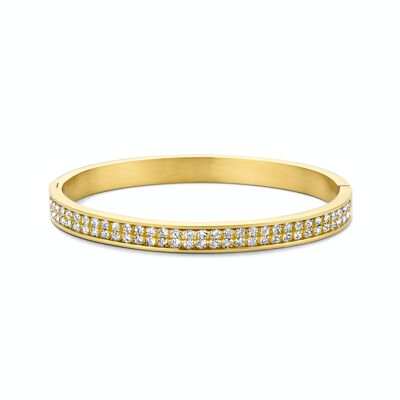 CO88 bangle with white 2 rows crystal ipg