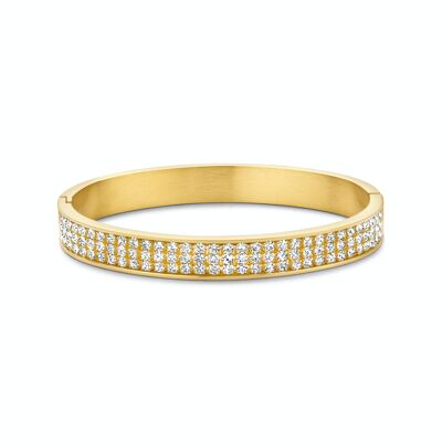 CO88 bangle with white 3 rows crystal ipg