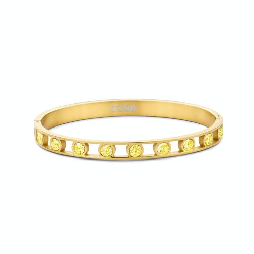 CO88 bangle with champagne cz ipg