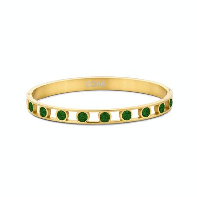 Bracelet CO88 avec cz vert émeraude ipg