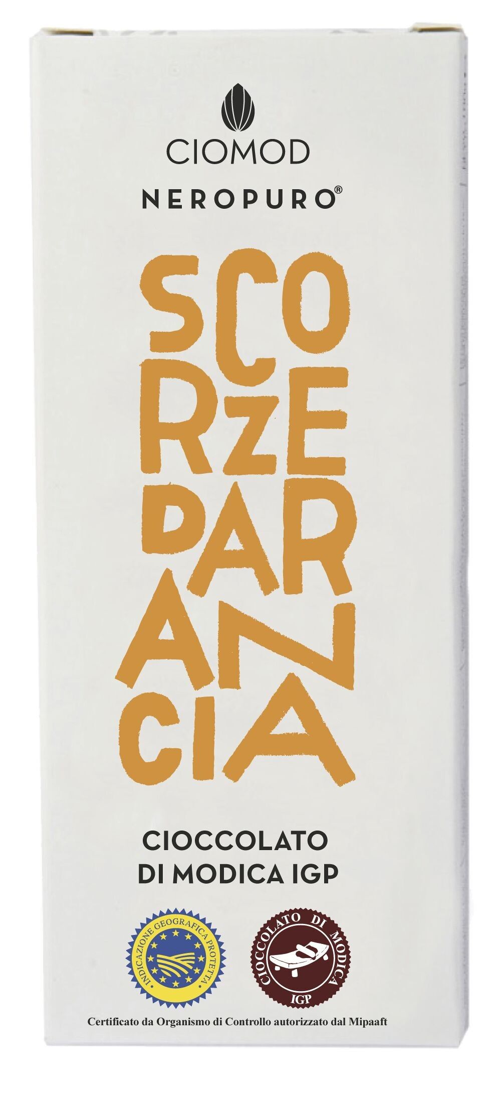 Cioccolato di modica igp with orange peel