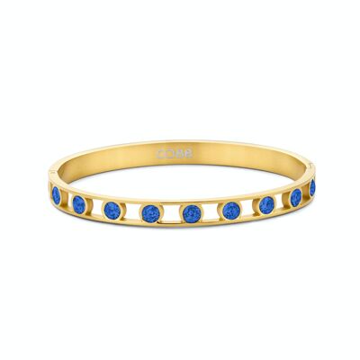 CO88 bangle with sapphire blue cz ipg