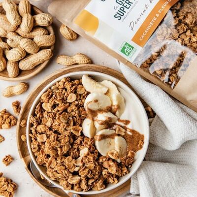 Granola Super Nuggets Peanut Butter - Peanut & Fleur de sel 12x300G ECOLÓGICO