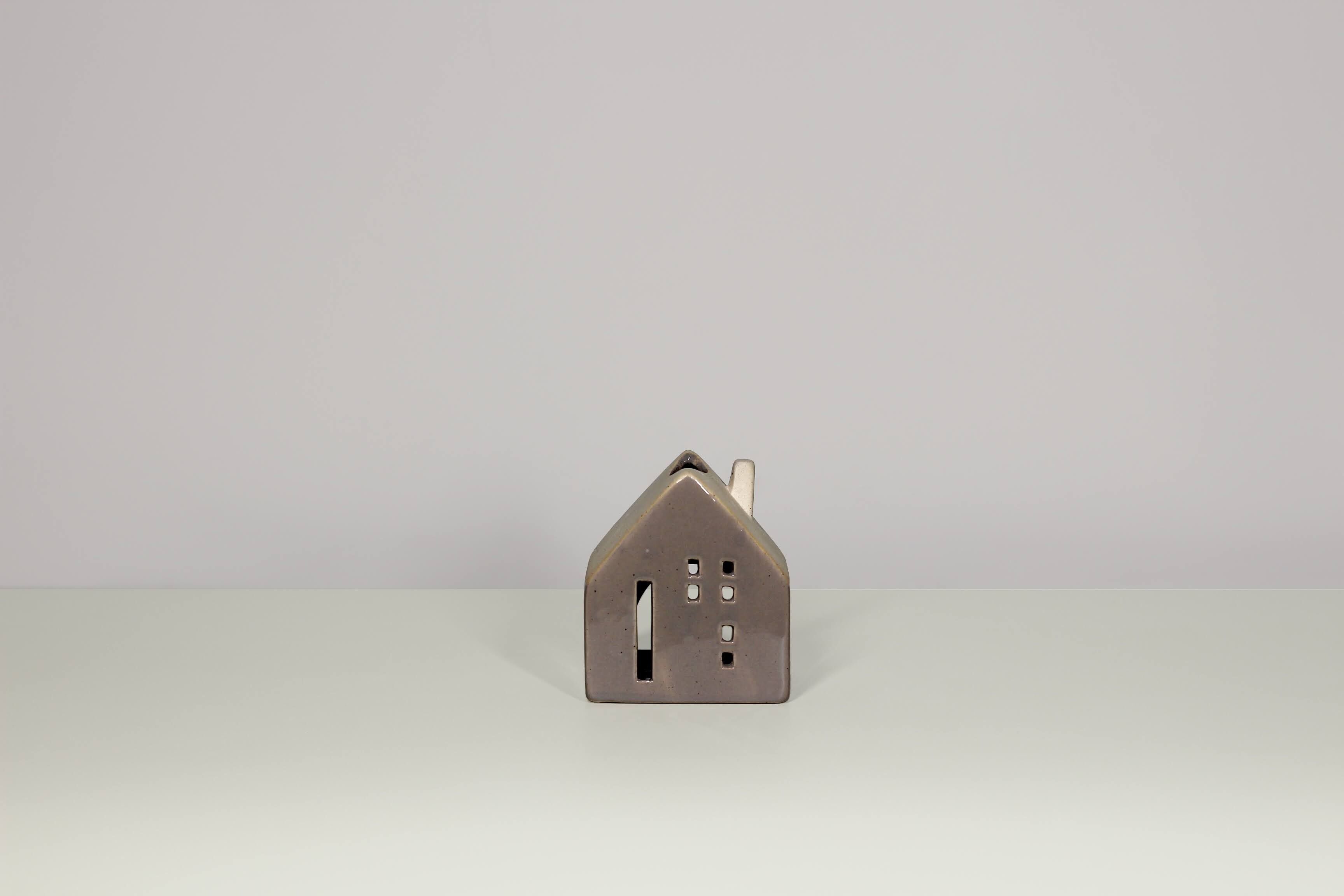 Rustic House | Porcelain Tealight Holder | Handmade | Modern Home Décor | 3 colours & 5 designs