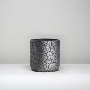 Nouveau pot de plantes en ciment | Motifs avec des peintures métallisées Argent | Poids léger | Pot à gobelet d'intérieur