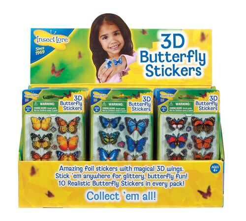 3D Butterfly Stickers (Counter Display)
