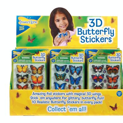 Pegatinas de mariposas 3D (Exhibición de mostrador)