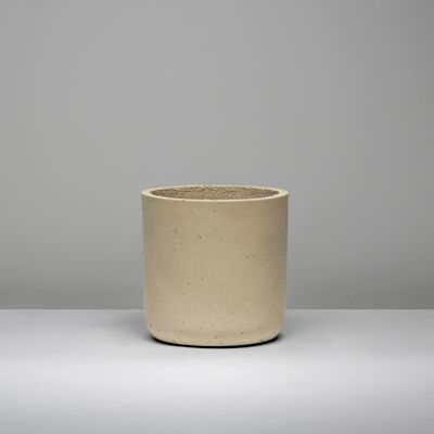 Nuovo vaso per piante in cemento | beige industriale chic | Peso leggero | Bicchiere per interni | 3 colori e dimensioni