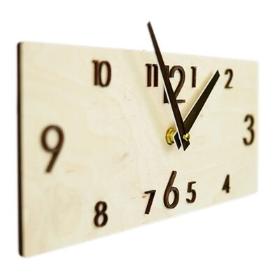 Horloge murale fine en bois naturel