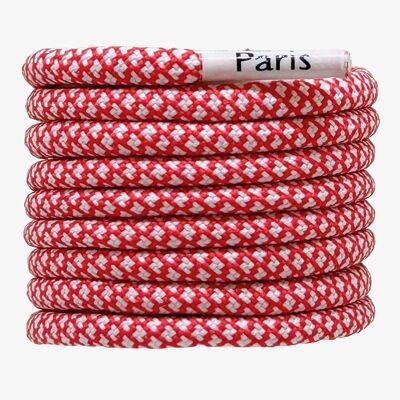 Cordones blancos y rojos