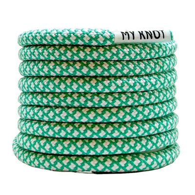 White and Turquoise Green Laces