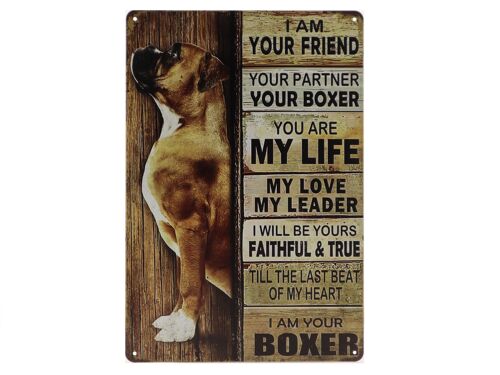 Boxer metalen bord 20x30cm