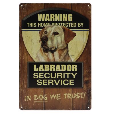 Labrador metalen bord 20x30cm