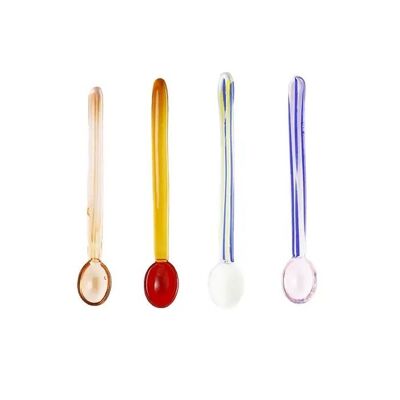 Colored Glass Spoons | dessert spoons | various colours