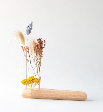 Porte-carte avec fleurs séchées en chêne français - Fleurs séchées à gauche - porte-polaroid - photo - présentoir d'impression 5
